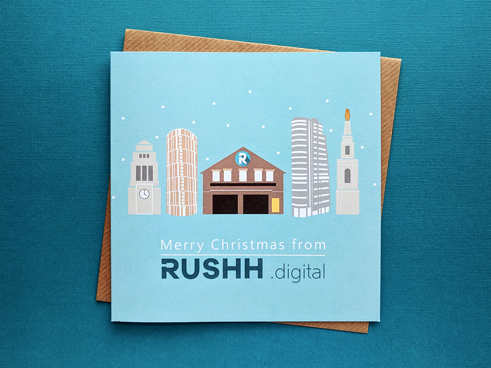 rushh digital bespoke christmas card