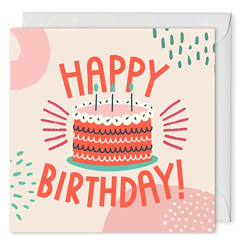 happy birthday cake card business