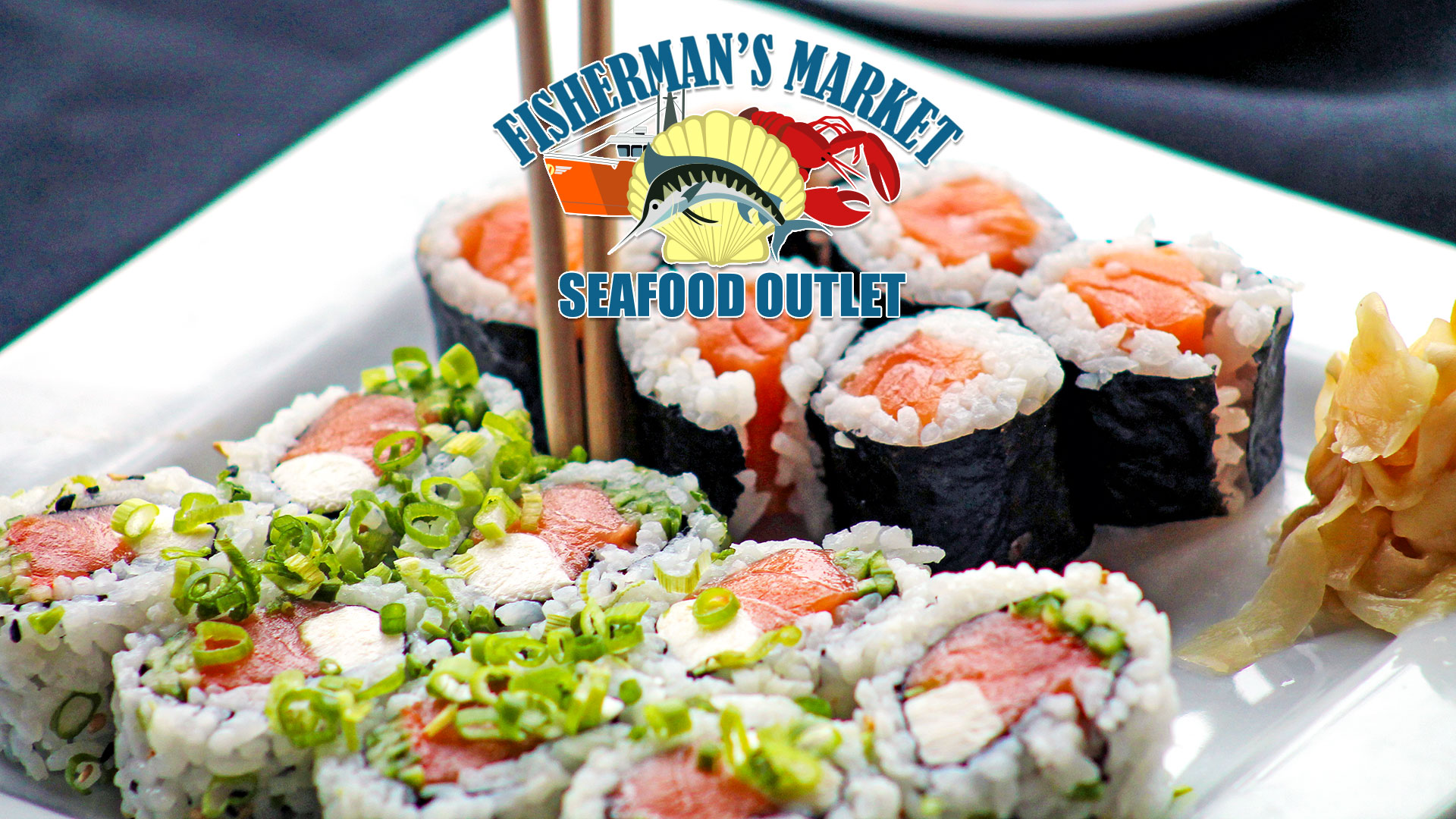 Sushi Rolls at Fisherman's Market Seafood Outlet