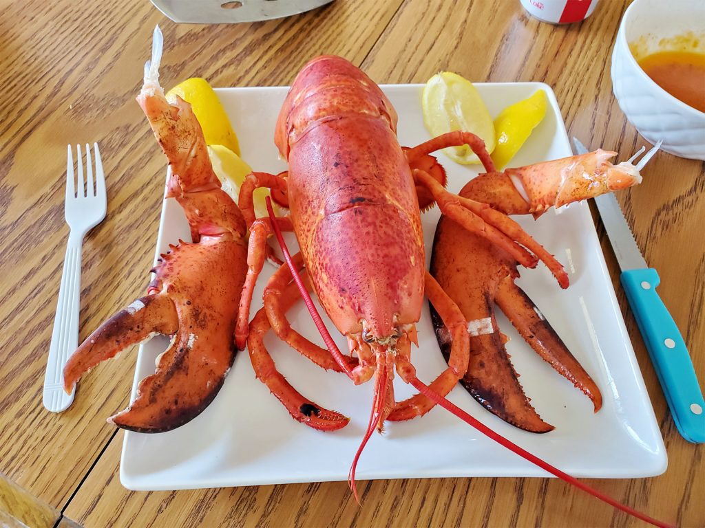 FM Recipes Boiled Lobster with Spicy Garlic Butter Dipping Sauce