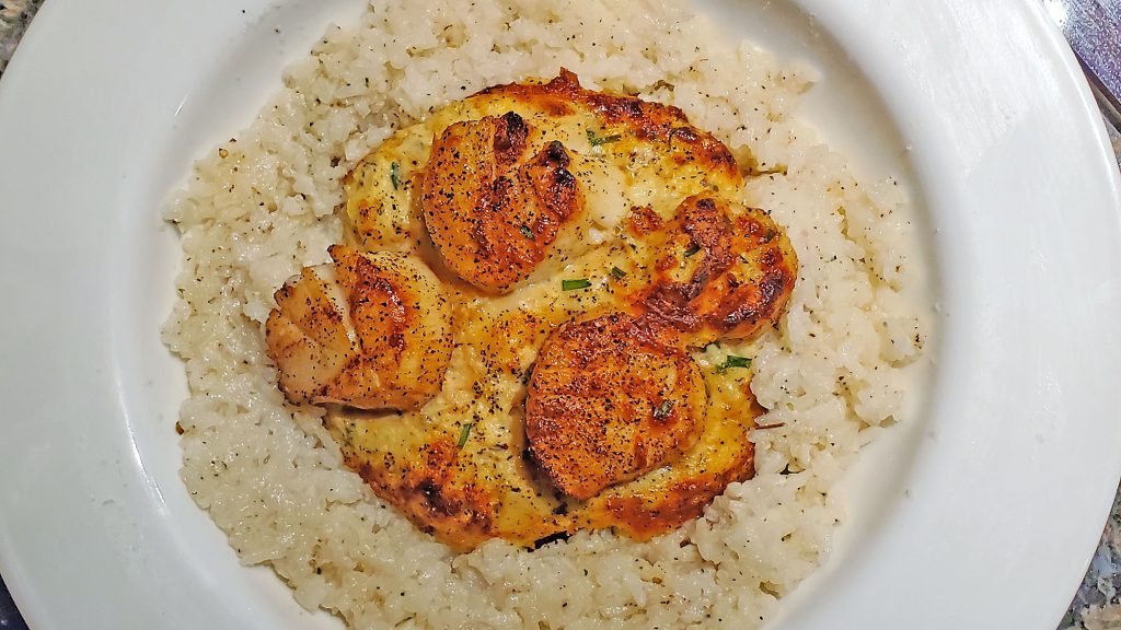 FM Recipes Jonah Crab Meat & Scallop Stuffed Portobellos Fisherman's