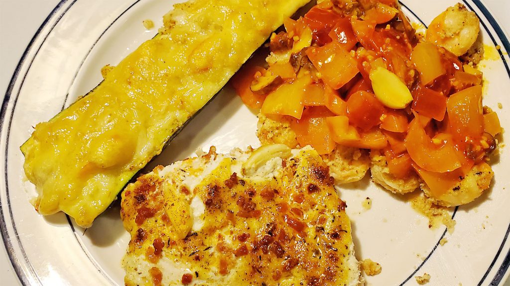 FM Recipes Crab Packed Rich Zucchini Boats with Garlic Horseradish Ba