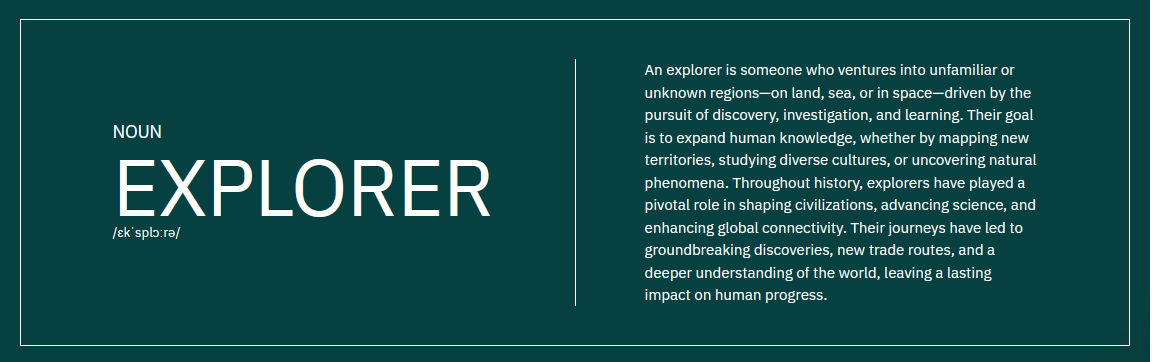 Explorer Meaning