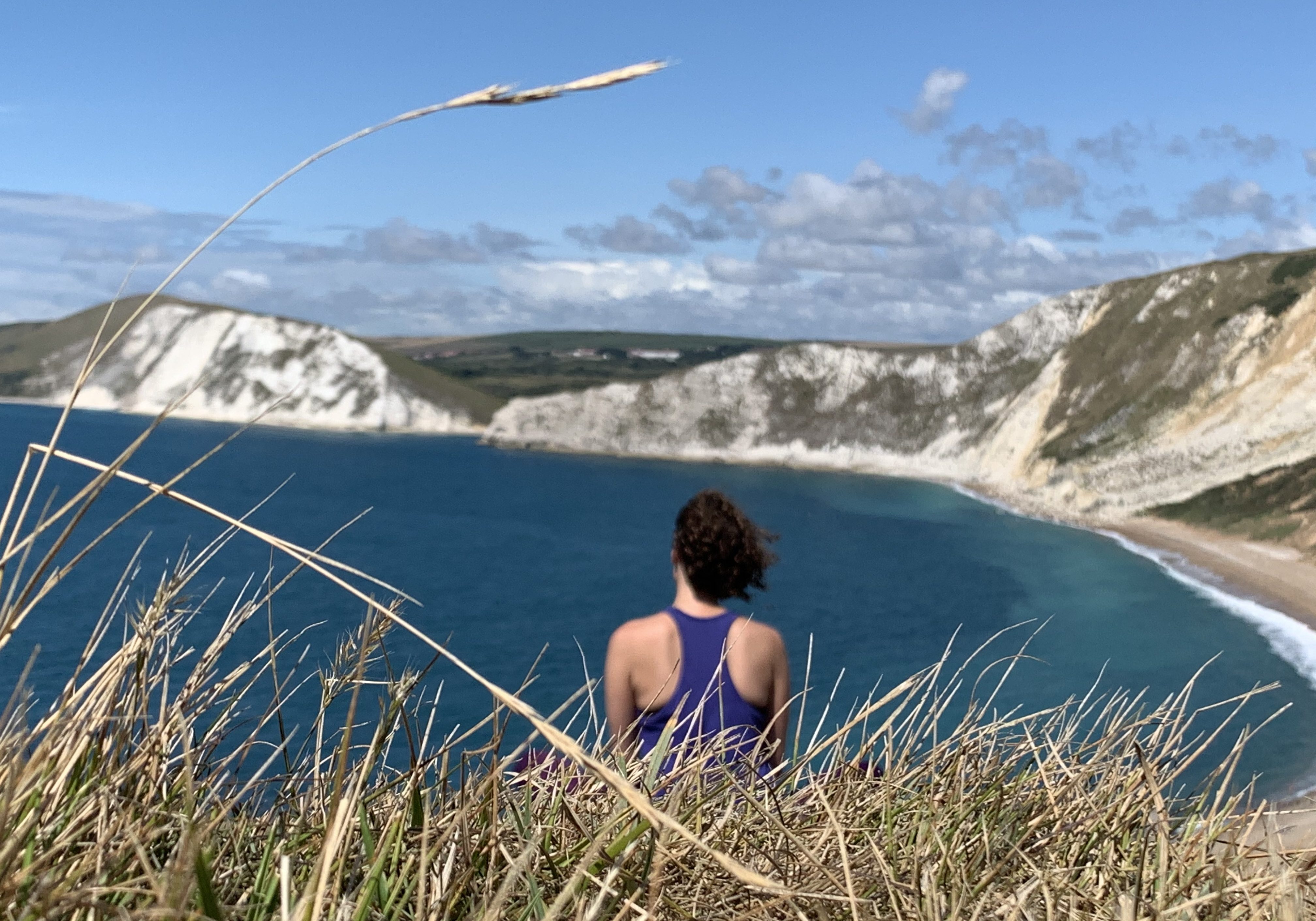 Walking into Worbarrow Bay, Dorset