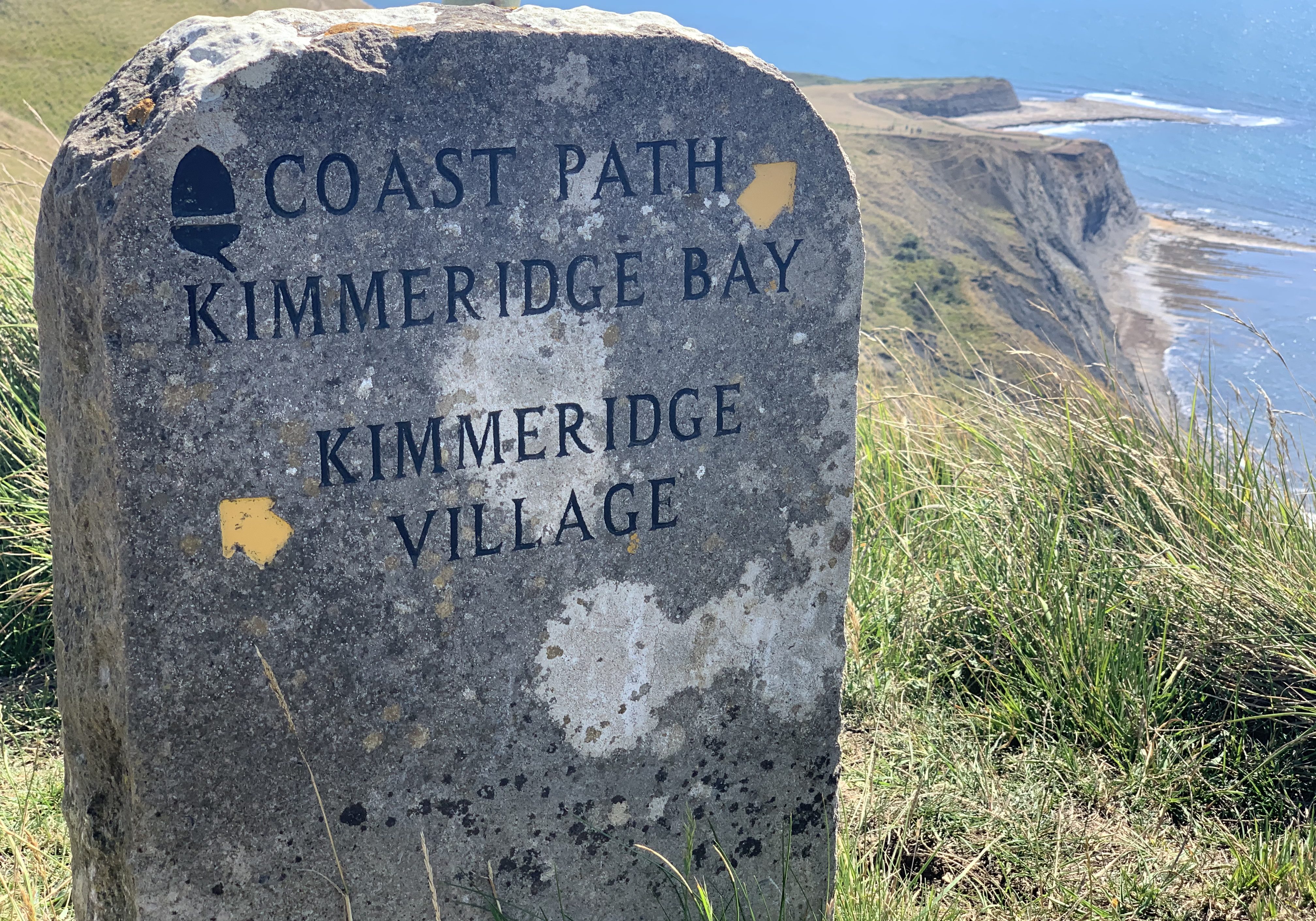 Coastal footpath, Kimmeridge, Sign