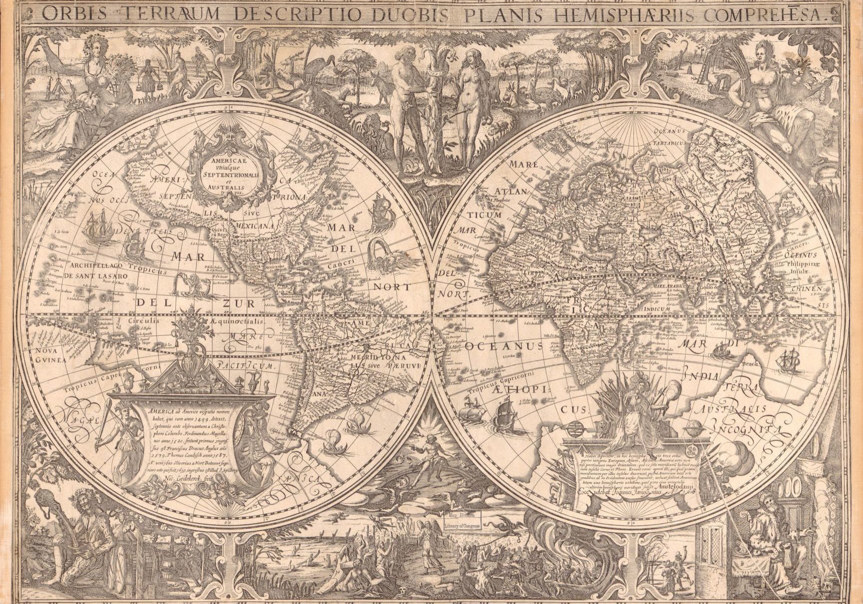 Map of the World 1600s