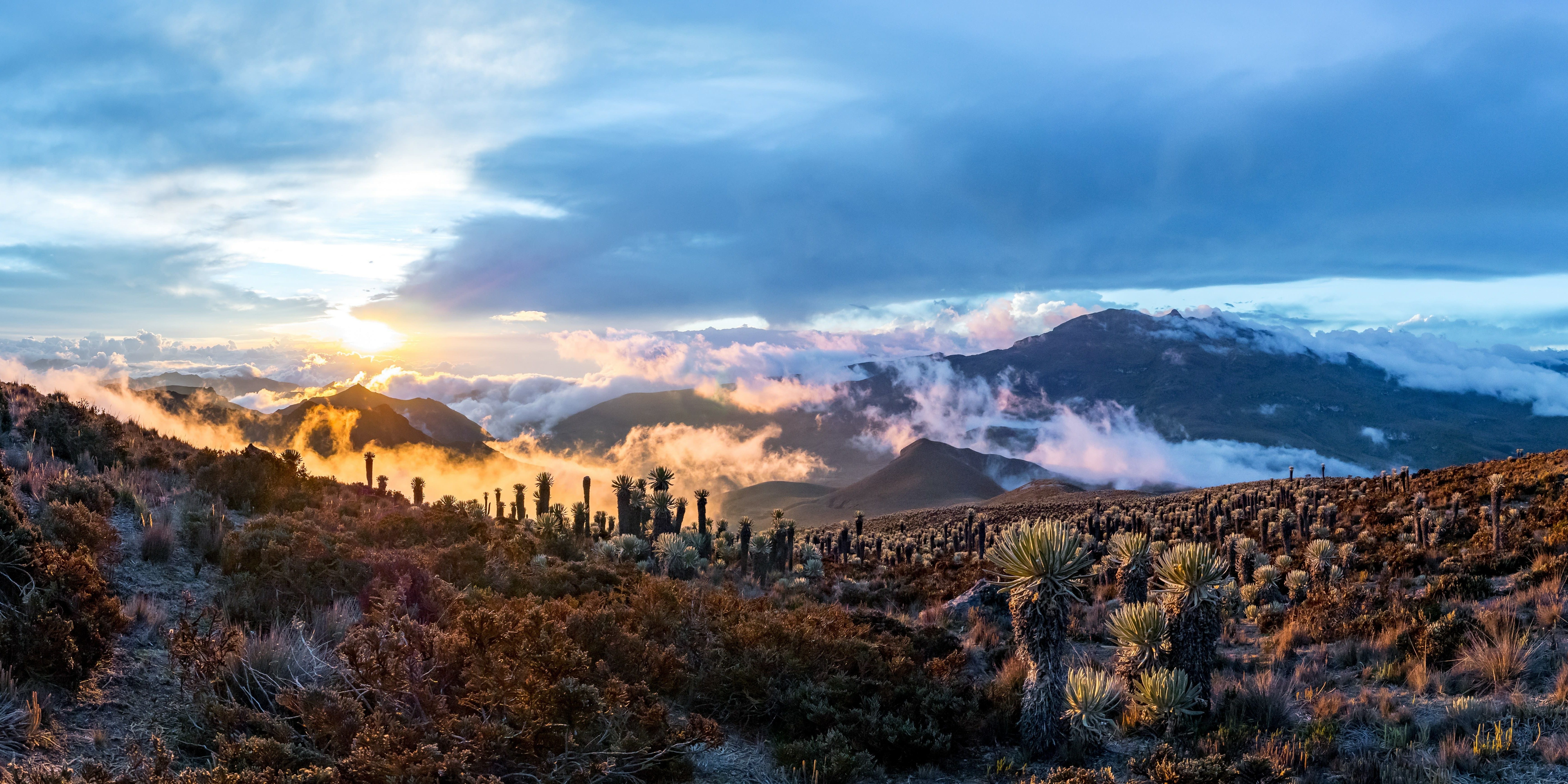 Volcano Tolima in Los Nevados National, Colombia