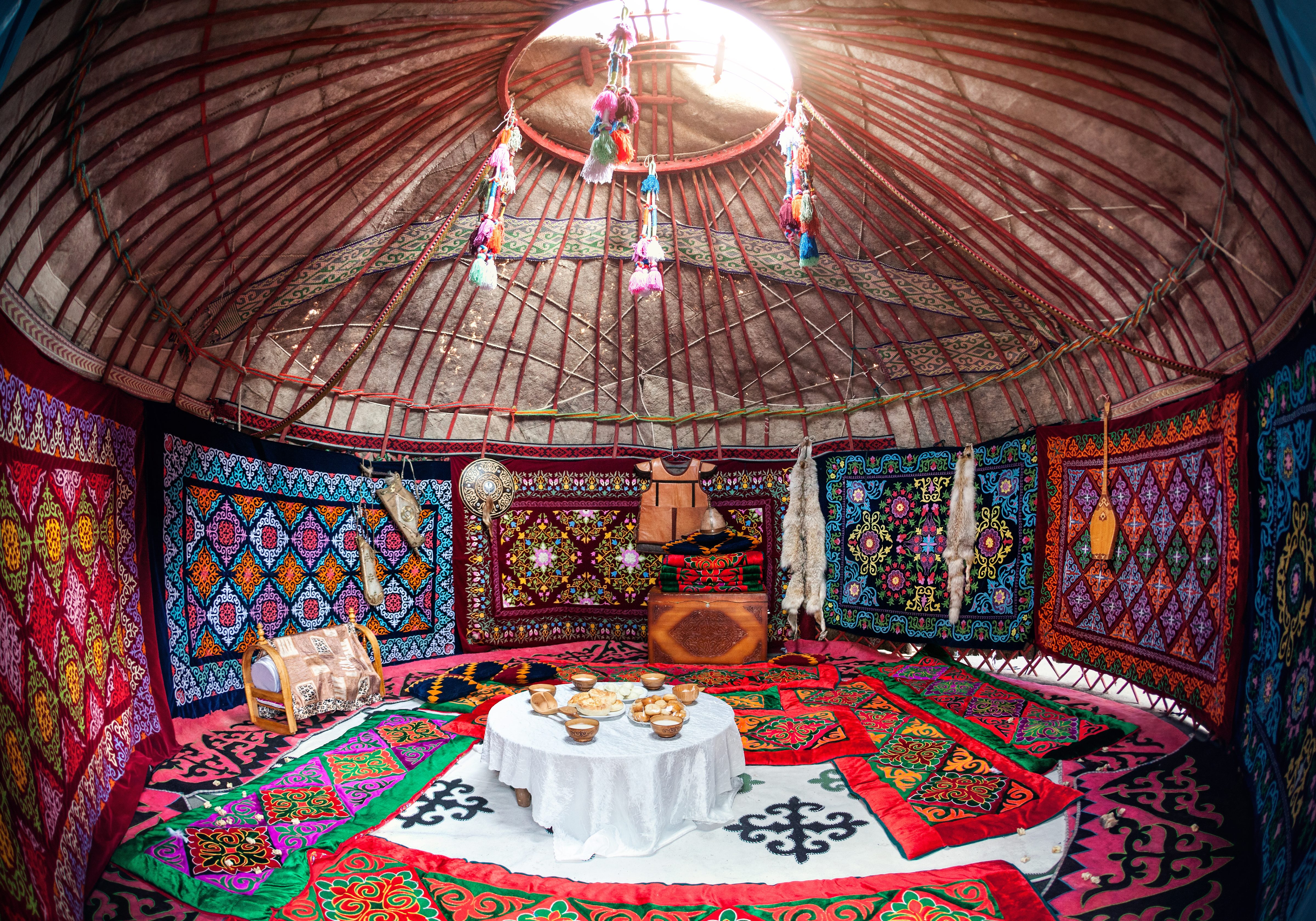 Kazakh yurt interior
