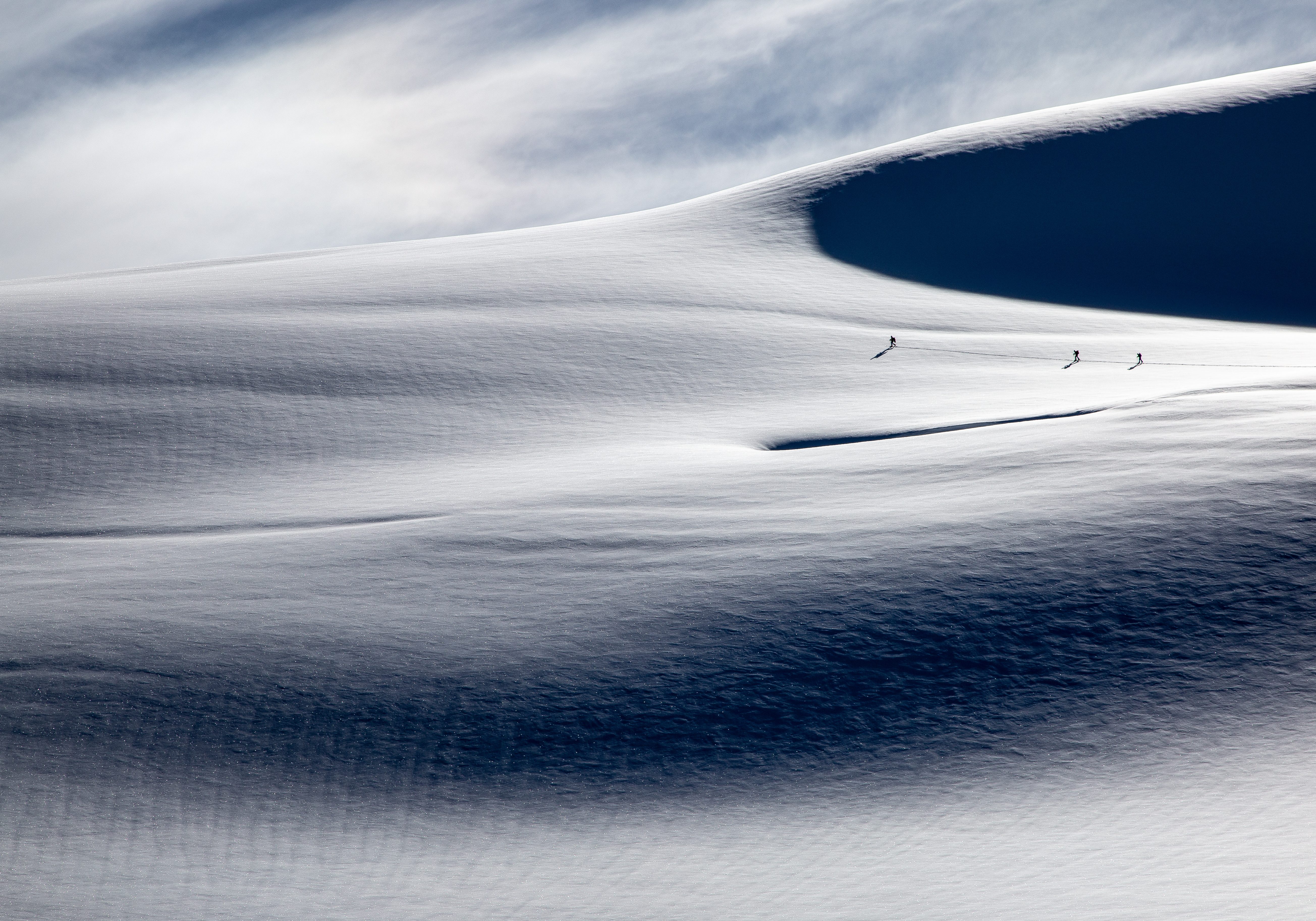 Glacial crossing, Alps