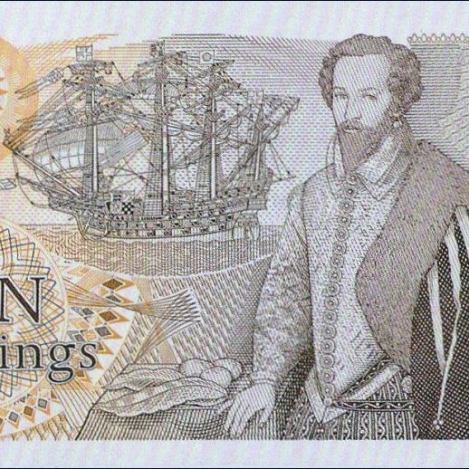 Ten Shillings Sir walter raleigh