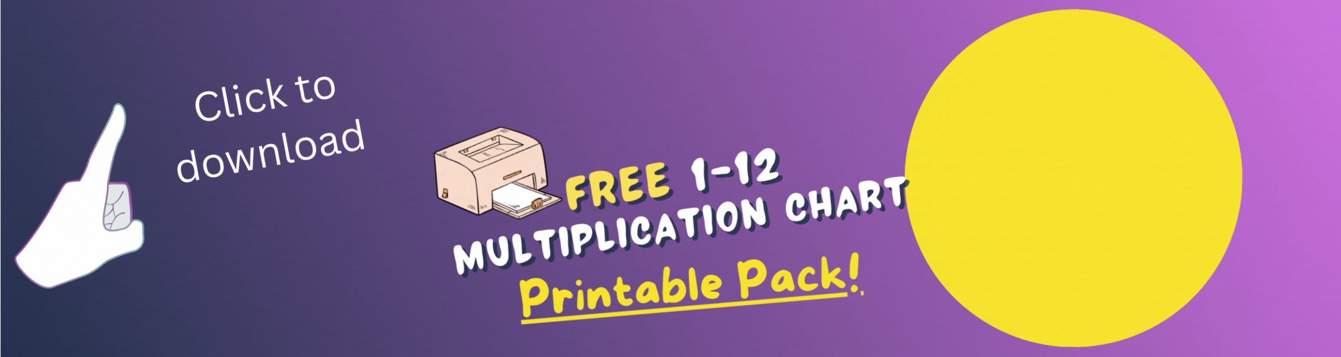 Click to download free multiplication chart printable