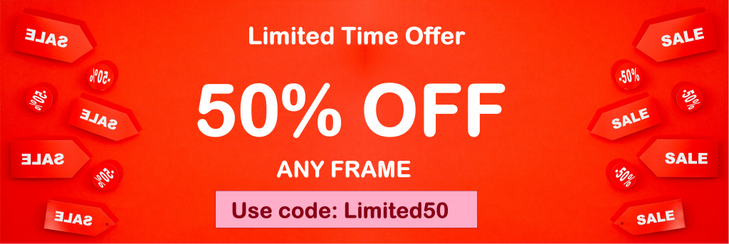 50%off frames