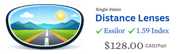 Distance Essilor 1.59 index Lenses
