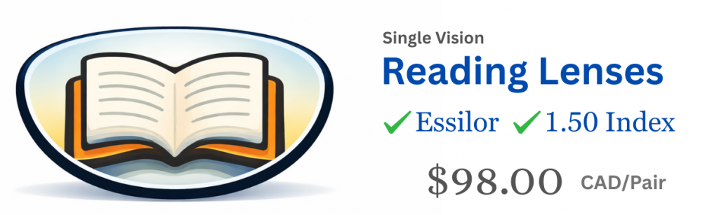 Reading Essilor 1.50 index Lenses