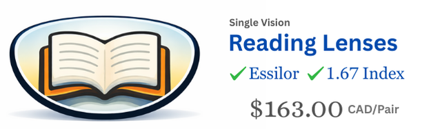 Reading Essilor 1.67 index Lenses