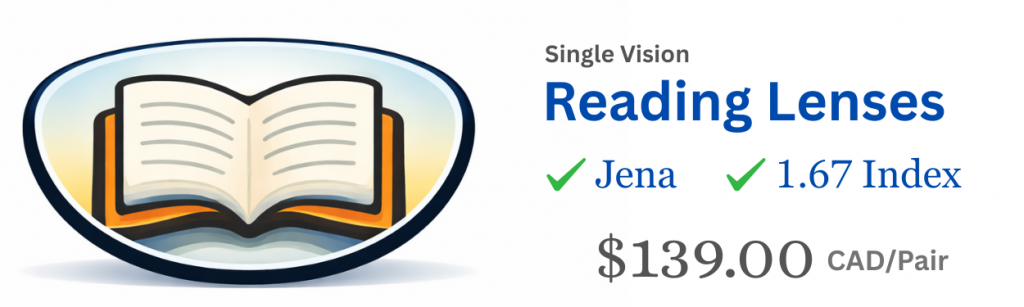 Reading Jena 1.67 index Lenses