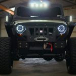 2017 jeep wrangler unlimited jk matte white wrap front angle led lighting