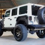 2017 jeep wrangler unlimited jk matte white wrap left rear angle