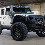 2017 jeep wrangler unlimited jk matte white wrap right front angle