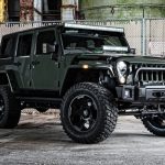 2016 jeep wrangler unlimited jk tank green front right side angle