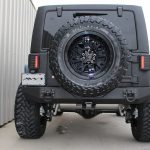 2015 jeep wrangler unlimited jk black blue kevlar rear angle