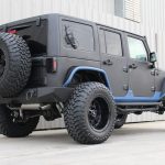 2015 jeep wrangler unlimited jk black blue kevlar lower right rear angle