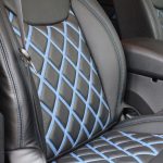 2015 jeep wrangler unlimited jk front seat Custom pattern black leather seats with blue inserts