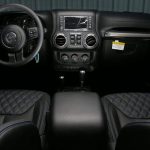 2016 jeep wrangler unlimited jk front Custom black leather seats with blue stitching