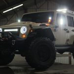 2017 jeep wrangler unlimited jk tan kevlar left front angle led lighting