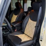 2017 jeep wrangler unlimited jk front seat custom leather black & tan