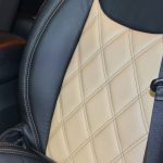 2017 jeep wrangler unlimited jk front seat custom leather up close black & tan