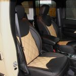 2017 jeep wrangler unlimited jk front seat custom leather black & tan