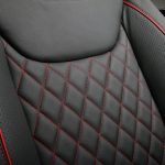 2016 jeep wrangler unlimited jk front seat custom leather black with red stitching & piping