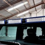 2017 jeep wrangler unlimited jk Rugged Ridge upper windshield mount with (3) 13.5″ LED light bars