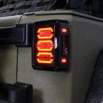 2016 jeep wrangler unlimited jk green kevlar DV8 LED smoked tail lights TLJK-02