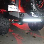 2013 jeep wrangler unlimited jk Rigid Industries rear bumper mounted 30″ LED light bar