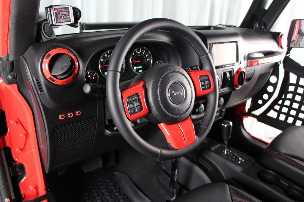 2013 jeep wrangler unlimited jk Rugged Ridge interior accent trim red