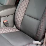 2020 Jeep Gladiator JT front seat custom leather close up