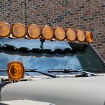 2020 Jeep Gladiator JT 50" KC HiLites Gravity 8-light LED light bar with amber shields