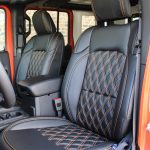 2018 jeep wrangler unlimited jl front seat custom leather black orange stitching
