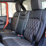 2018 jeep wrangler unlimited jl rear seat custom leather black orange stitching