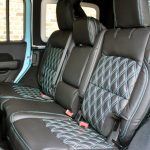 2018 jeep wrangler unlimited jl rear seat custom leather black blue stitching