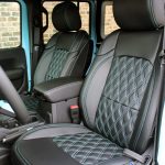 2018 jeep wrangler unlimited jl front seat custom leather black blue stitching