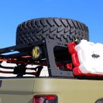 2020 Jeep Gladiator JT EVO Manufacturing bed rack Roto Pax 4 gallon fuel container 2 gallon water containers