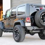 black 2016 jeep wrangler unlimited jk left rear angle