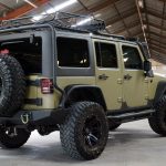 green kevlar 2014 jeep wrangler unlimited jk right rear angle