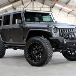 2017 jeep wrangler unlimited jk black & gray kevlar right front angle