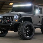 2017 jeep wrangler unlimited jk black & gray kevlar left front angle lit led