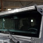 2017 jeep wrangler unlimited jk Rough Country upper windshield mount 70504 with DV8 50″ LED light bar B50CE300W3W