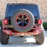 2020 jeep wrangler unlimited jl black & maroon rear angle